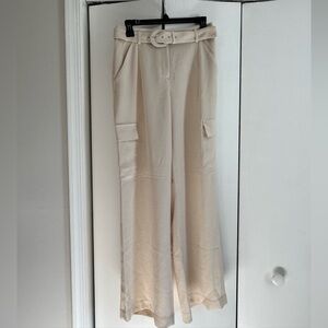 Express Cream High-Waist Trousers